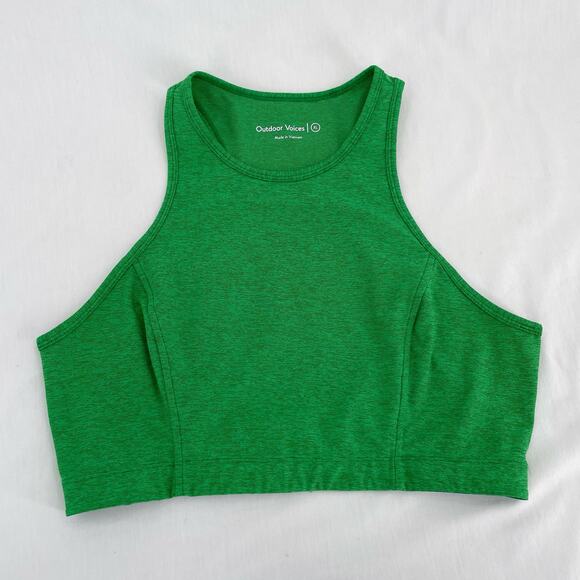 Outdoor Voices Pine Set 7/8 Warmup Leggings & Athena Bra Top Bright Green Set XL - Picture 5 of 16